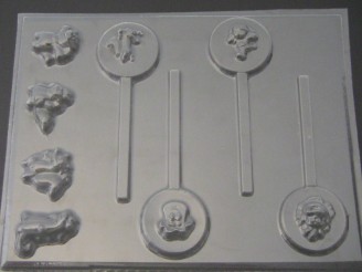 358sp Dorie Explorer Friends Chocolate Candy Lollipop Mold